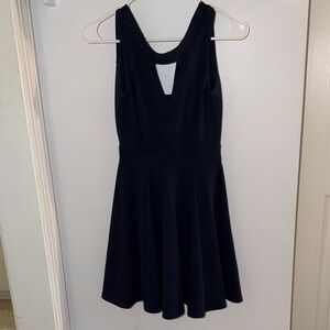 Elegant Navy Sleeveless Dress